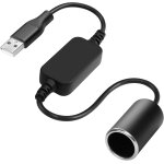 Adaptateur usb a m�le vers prise allume - cigare 12 v 18 w pour cam�ra embarqu�e, gps, barre lumineuse ...