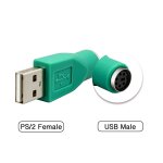 Adaptateur usb mle vers pour ps / 2 femelle, convertisseur, connecteur usb pour pc vers sony ps2, clavier ...