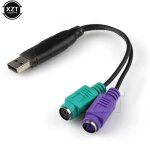 Adaptateur usb mâle vers ps2 femelle, convertisseur de câble, interface clavier et souris, accessoires ... Adaptateur usb mâle vers ps2 femelle, convertisseur de câble, interface clavier et souris, accessoires ...