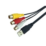 Adaptateur usb mle vers rca femelle de 0. 25m, cble convertisseur audio et vido av a / v, cble usb ...
