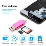 Adaptateur usb otg 2 en 1 de type c universel, lecteur de carte micro sd tf, convertisseur adaptateur ...