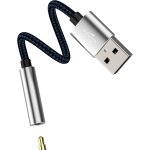 Adaptateur usb vers aux - cble audio jack pour iphone android pc tlphone portable - microphone 3, ...