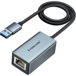 Adaptateur usb vers ethernet, usb 3. 0 vers rj45 gigabit ethernet lan r�seau, bo�tier en aluminium compatible ...