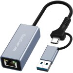 Adaptateur usb vers ethernet, hub usb 3. 0 avec adaptateur rseau lan gigabit rj45 1000 mbps, adaptateur ...