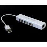 Adaptateur usb vers ethernet rj45, carte r�seau avec 3 ports usb hub 2. 0, lecteur de carte sd tf, tout ...