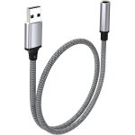 Adaptateur usb vers jack 3, 5mm, mini carte son portable, prise jack externe pour casque audio, micro, ...