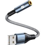 Adaptateur usb vers prise audio 3, 5 mm, adaptateur audio usb vers aux, adaptateur audio externe pour ...