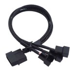 Adaptateur de ventilateur noir molex à 3 voies, 27cm, 3 broches / 4 broches, pour boîtier d'ordinateur, ... Adaptateur de ventilateur noir molex à 3 voies, 27cm, 3 broches / 4 broches, pour boîtier d'ordinateur, ...