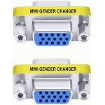 Adaptateur vga femelle vers femelle, coupleur svga, adaptateur de changeur de genre hdb15, connecteur ...