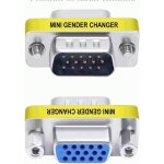 Adaptateur vga mle vers femelle, coupleur svga, adaptateur de changeur de genre hdb15, connecteur vga ...