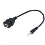 Adaptateur de voiture otg cble usb a, 1. 8m 3. 5mm, 2 pices, convertisseur de type 2. 0 mle  usb ...