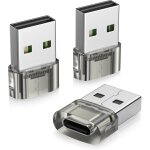 Adaptateur voiture usb vers usb c 3pack, chargeur carplay type c femelle vers usba m�le pour iphone 17 ...