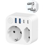 Adaptateur de voyage � 2 voies sortie pour l'afrique du sud, connecteur france vers l'afrique du sud ...