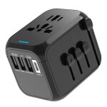 Adaptateur voyage, adaptateur prise universelle avec type - c + 3 ports usb prise ac, adaptateur prise ...