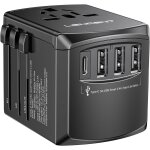 Adaptateur de voyage prise universelle usa uk aus canada italie, adaptateur international, 3 usb et 1 ... Adaptateur de voyage prise universelle usa uk aus canada italie, adaptateur international, 3 usb et 1 ...