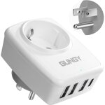 Adaptateur de voyage universel blanc 3 usb + 1 usb - c adaptateur europe vers us pour etats - unis canada ...