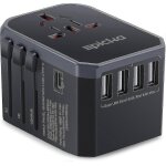 Adaptateur voyage universel international - prise secteur 5. 6a et usb - c 3. 0a - usa / ue / australie ...