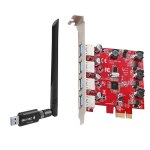 Adaptateur wifi ac1200m usb récepteur et 1 carte pci - e vers usb 3. 0 riser pcie vers 4 ports usb Adaptateur wifi ac1200m usb récepteur et 1 carte pci - e vers usb 3. 0 riser pcie vers 4 ports usb