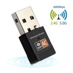 Adaptateur wifi usb 600mbps lan, dongle rcepteur wifi ac, antenne ethernet pc 5 ghz sans fil externe ...