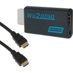 Adaptateur wii vers hdmi, cble de 1, 5m, rsolution 1080 / 720, sortie audio 3, 5mm, plug and play pour ...