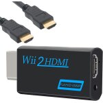 Adaptateur wii vers hdmi - convertisseur hd 1080p / 720p avec sortie audio 3, 5 mm et cble hdmi 1, 5 ...