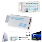 Adaptateur wii vers hdmi pour cran de moniteur hdtv pc, convertisseur compatible wii2, audio 1080mm, ...