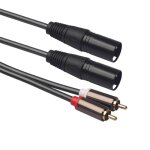Adaptateur xlr mle / femelle  double prise rca mle, 1. 5m / 4, 9 pieds, pour patch de signal audio, ...