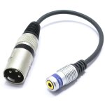 Adaptateur xlr m�le vers mini jack 3. 5mm femalle trrs audio prise 3 broches connecteur xlr vers femalle ...