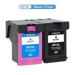 Adhrence d'encre pour imprimante  jet d'encre, 2 documents noirs, 301 xl, 301xl, hp deskjet 1000, 1010, ...