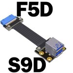 Adt - carte mre interne 19 / 20 broches  2 ports usb 3. 0 type a femelle, cble ruban plat avec trou ...