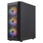 Boitier pc moyen tour atx aerocool beam v2 rgb avec panneaux vitrs - noir