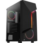 Boitier pc moyen tour atx aerocool scape v3 rgb avec panneau vitré - noir Boitier pc moyen tour atx aerocool scape v3 rgb avec panneau vitré - noir
