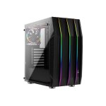 Aerocool klaw - tour - atx - panneau latral fentr (verre tremp) - pas d'alimentation (atx) - noir ...