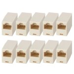 Ages 10 pices cat5e rj45 femelle  femelle en ligne coupleur couplage joiner connecteur sous - vente ...