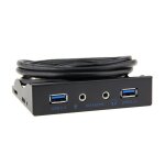 Ages usb 3. 0 2 ports 3. 5 pouces panneau avant en m�tal usb hub avec 1 port de sortie audio hd + 1 port ...