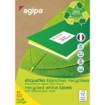 Apli - agipa - papier recycl� - mat - adh�sif permanent en acrylique - blanc - 63. 5 x 38. 1 mm 2100 ...