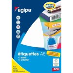Agipa etiquettes - etiquettes adhsives enlevables - blanc - 12 x 18. 3 mm 1120 tiquette(s) ( 10 feuille(s) ...