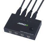 Aimos bote de commutation de partage usb 2. 0, 4 entres sur 4 sorties imprimeur partageur pour souris, ...