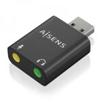Aisens a106 - 0768 changeur de genre de cble usb - a 2x 3. 5 mm noir