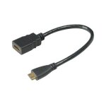 Akasa ak - cbhd10 - 25bk - adaptateur hdmi - 19 pin mini hdmi type c mle pour hdmi femelle - 25 cm - ...