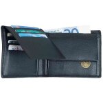 Alassio porte - monnaie classique, en cuir, noir,