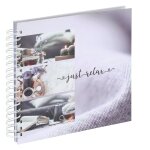 Album � spirale  relax , 28 x 24 cm, 50 pages blanches, just relax