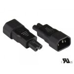 Alcasa pa - 1470s adaptateur prise d'alimentation c14 c7 noir