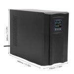 Alimentation lectrique ininterrompue 2kva, onde sinusodale pure, ups en ligne, systme de veille d'ordinateu ...