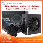 Alimentation pc 220v 110v, 12v, 600w, pour ordinateur de jeu sfx, 24 broches, pci, sata, ethereum, miner, ...