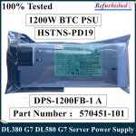 Alimentation pour serveur hp, lsc 1200w eth psu pour dl380 dl580 g7 hstns - pd19 579229 570451 001 101 ...