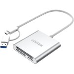 All in one card reader usb 3. 0 + usb c adapter, 5gbps, 3 slots for sd / mini sd / micro sd(tf) / compactflash ...