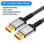 (alloy shell) unnlink displayport c�ble dp 1. 4 8k 60hz 4k 165hz tresse haute vitesse compatible dp1. ...