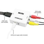 Alpexe adaptateur de hdmi vers rca hdmi vers av botier de convertisseur vido hd 1080 p hdmi2av
