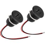 Aluminium 12vcc prise de chargeur usb c de caravane, 24w double charge rapide qc 3. 0 et pd 3. 0 adaptateur ... Aluminium 12vcc prise de chargeur usb c de caravane, 24w double charge rapide qc 3. 0 et pd 3. 0 adaptateur ...